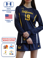 Майка с длинным рукавом Under Armour синяя с надписью California 19, р. М