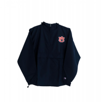 Штормовка Champion с капюшоном и логотипом AUBURN TIGERS, темно синяя, размер S