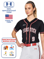 Майка с коротким рукавом на пуговицах Under Armour Texac TeCH 9, черн, р.S/M 