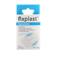 Пластырь Fixplast Sensitive мед.стер.бактериц с антисеп неткан 19*72мм №20