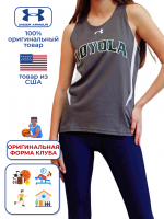 Майка без рукавов Under Armour серая с надписью LOYOLA , р.S/M