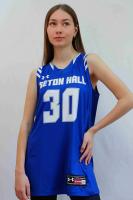 Майка без рукавов Under Armour синяя с бел SETON HALL 30, р.M
