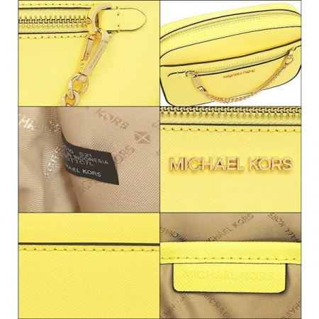Сумка женская Michael Kors через плечо желтого цвета 