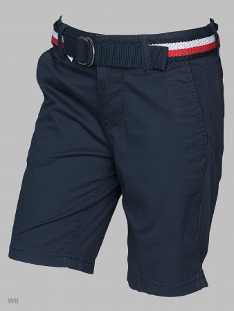 ШОРТЫ для мальчиков ЧИНОС ESSENTIAL с ремнем TOMMY HILFIGER, синие