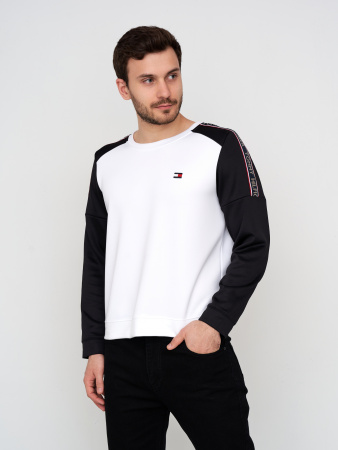 Свитшот мужской Tommy Hilfiger белый с чёрными вставками