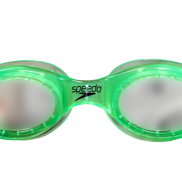 Очки для плавания Speedo JR Hydrospex прозрачный, оправа зеленая