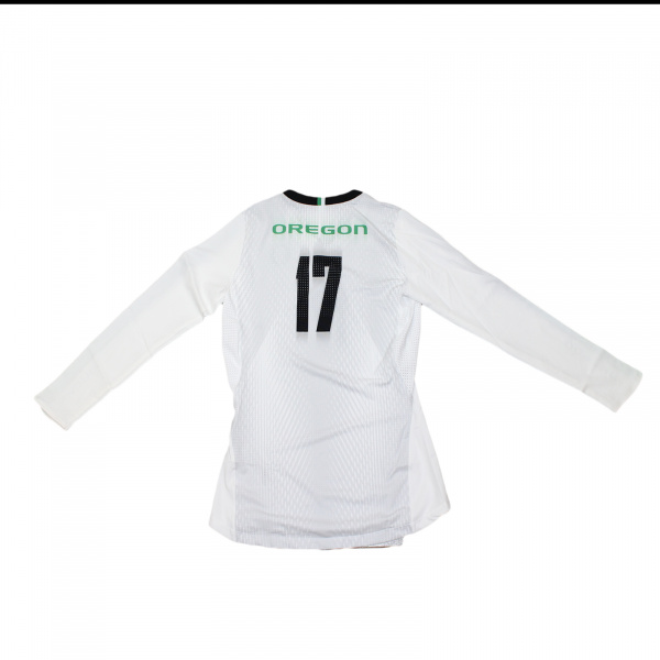 Майка с длинным рукавом NIKE белая с надписью Oregon Ducks 17, р.М