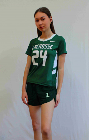 Майка с коротким рукавом NIKE зеленая LACROSSE 24, р.M