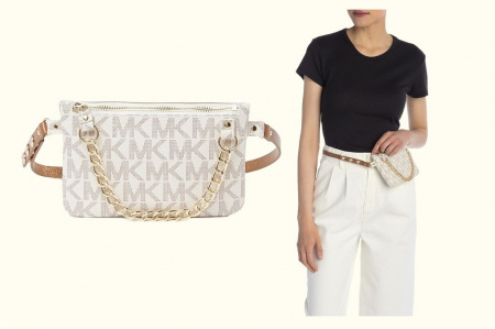 Сумка женская Michael Kors на пояс белая