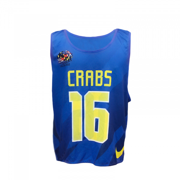 Майка без рукавов баскетболн.двусторонняя NIKE синяя/желтая CRABS LACROSSE, р.L/G