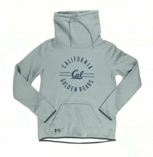 Женская спортивная флисовая худи UNDER ARMOUR с капюшоном, серая, размер S/M