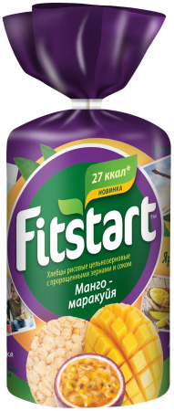 Хлебцы FITSTART рисовые Манго-маракуйя 100 гр