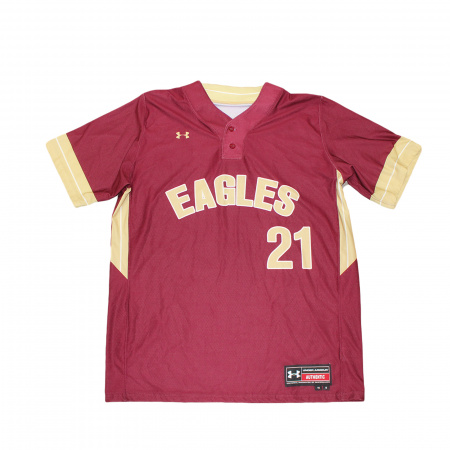 Майка с коротким рукавом Under Armour бордо EAGLES 21, с пуговицами, р. 2XL/3XL