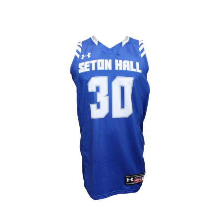 Майка без рукавов Under Armour синяя с бел SETON HALL 30, р.M