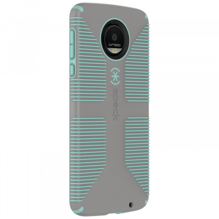 Чехол Motorola Z Droid. Speck Candy Shell Grip - серый / светло-зеленый