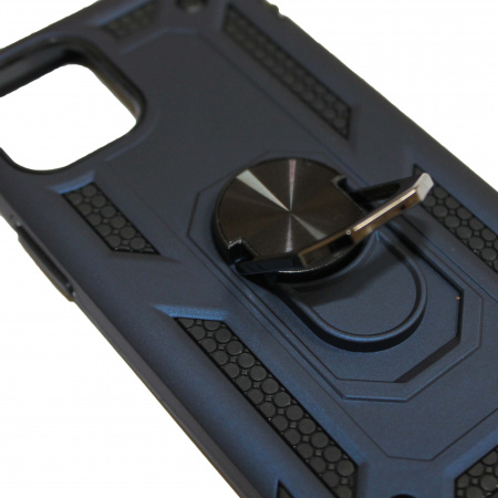 Чехол для смартфона IPhone 12, синий с кольцом