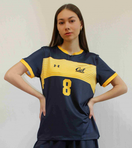 Майка с коротким рукавом Under Armour синяя с желт CAL 8, р.M