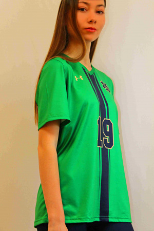 Майка с коротким рукавом Under Armour Notre Dame 19, зеленая, р.S/M