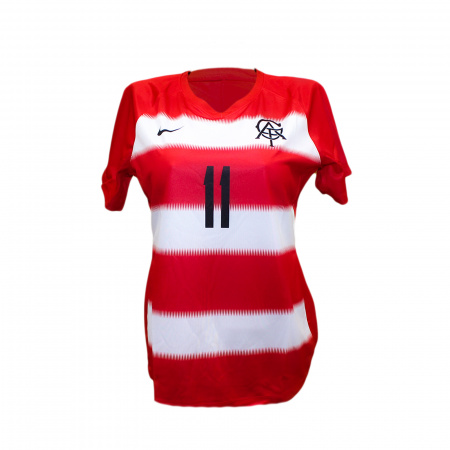 Майка с коротким рукавом NIKE красн с белым PLAYER 11, р.M