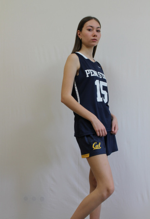 Майка с коротким рукавом NIKE синяя с надписью PENN STATE 15, р.М