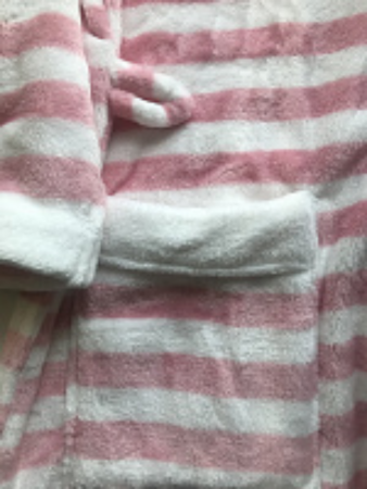 Халат банный женский, размер S/XL, бело-розовый