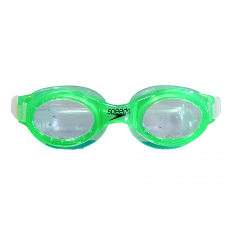 Очки для плавания Speedo JR Hydrospex прозрачный, оправа зеленая
