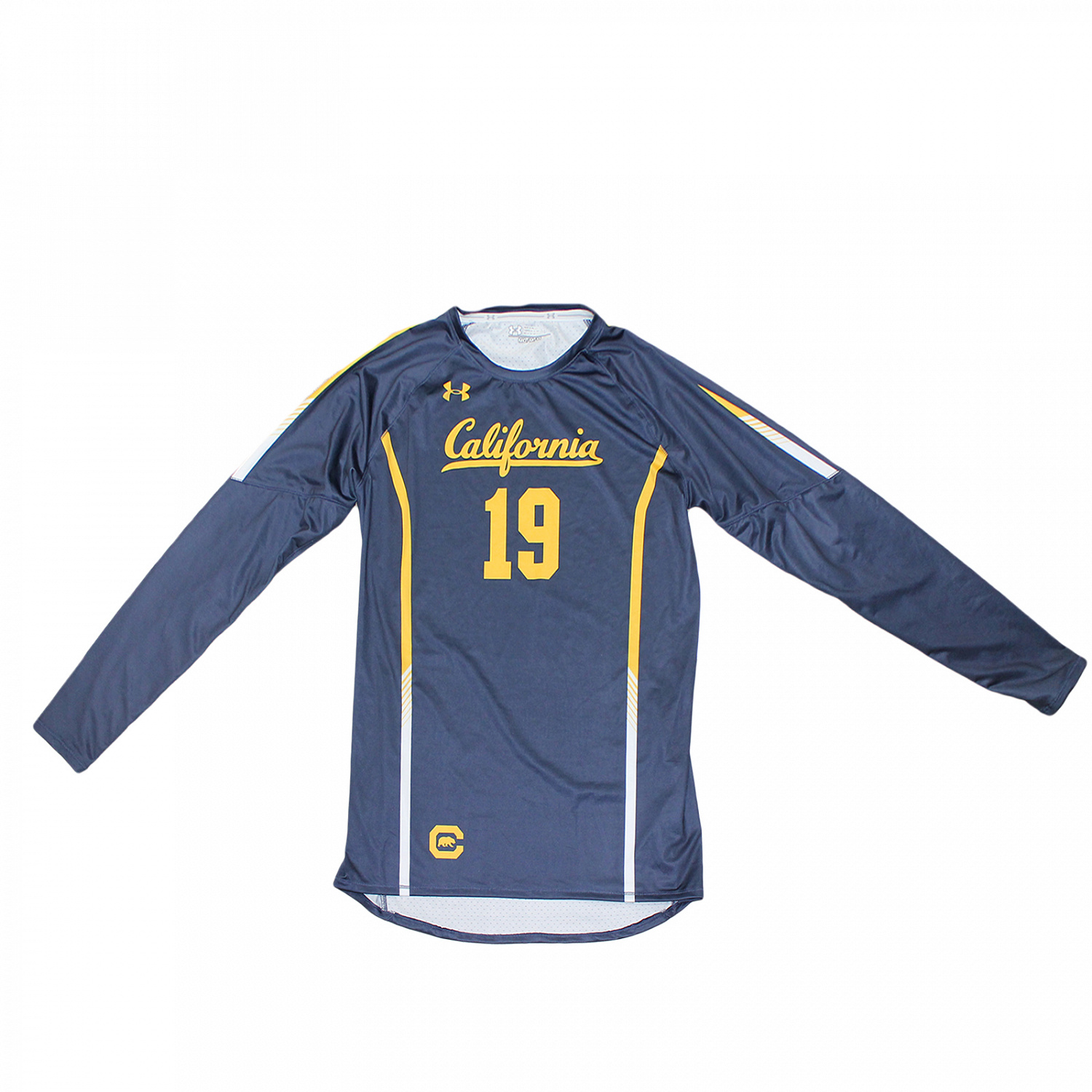 Майка с длинным рукавом Under Armour синяя с надписью California 19, р. М