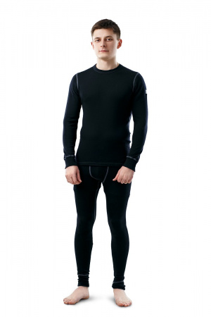 Комплект мужского термобелья  ДОМИНО_черно-серый, размер 3XL( арт.904_black XL)