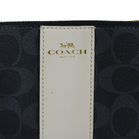 Партмоне COACH серое с бежевой вставкой