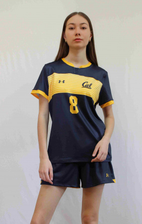 Майка с коротким рукавом Under Armour синяя с желт CAL 8, р.M