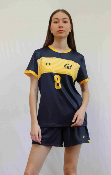 Майка с коротким рукавом Under Armour синяя с желт CAL 8, р.M