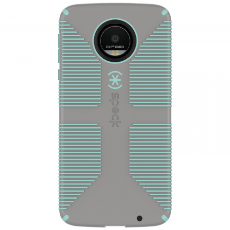 Чехол Motorola Z Droid. Speck Candy Shell Grip - серый / светло-зеленый