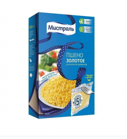 Пшено МИСТРАЛЬ Золотое 5пакет*80гр