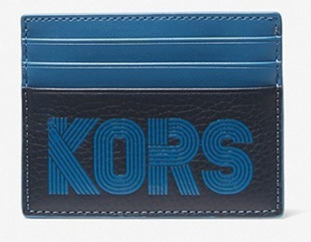 Мини-кошелек для карт Michael Kors  темно-серый с синим