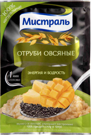 Отруби овсяные МИСТРАЛЬ "Энергия и бодрость" 30гр/пак
