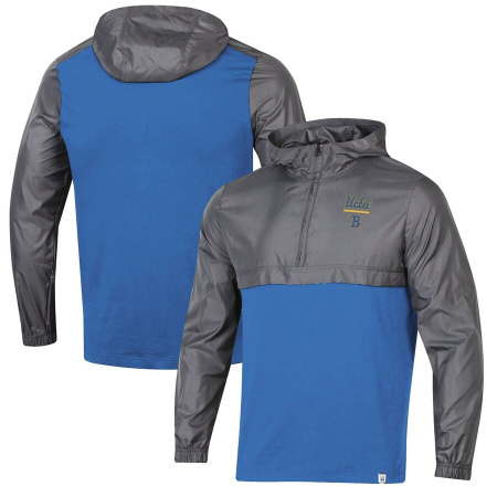 Куртка с капюшоном Under Armour серая с голубым