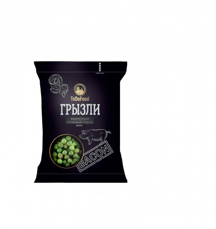 Жареный зеленый горох с беконом 35гр