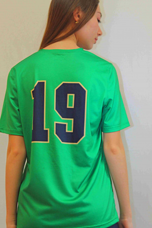 Майка с коротким рукавом Under Armour Notre Dame 19, зеленая, р.S/M